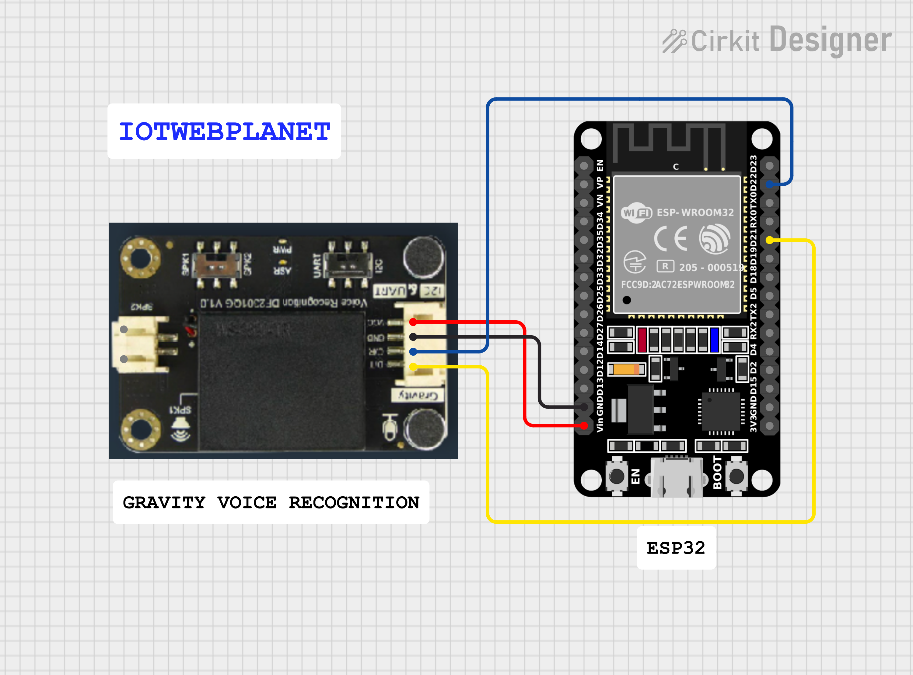 ESP32 with Gravity Voice Recognition Module